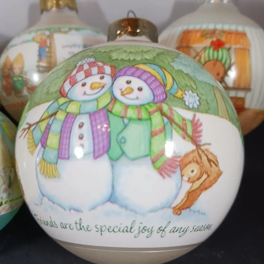 5pcs Vintage Hallmark Ornament Decor